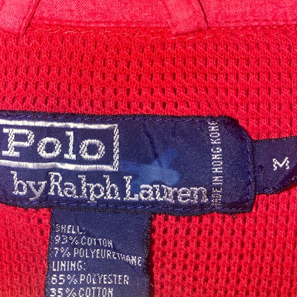 VTG Polo Ralph Lauren Red Shell Harrington Jacket M - Picture 8 of 8